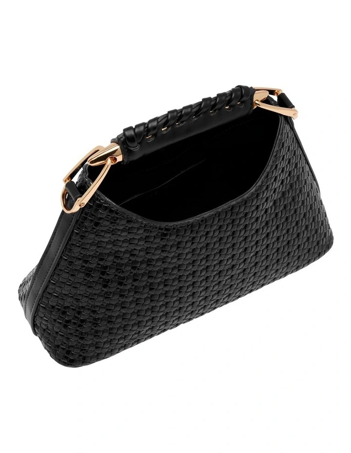 Clover Top Handle Bag in Black image 4