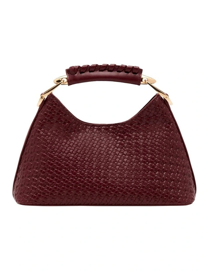 Clover Top Handle Bag in Burgundy image 1