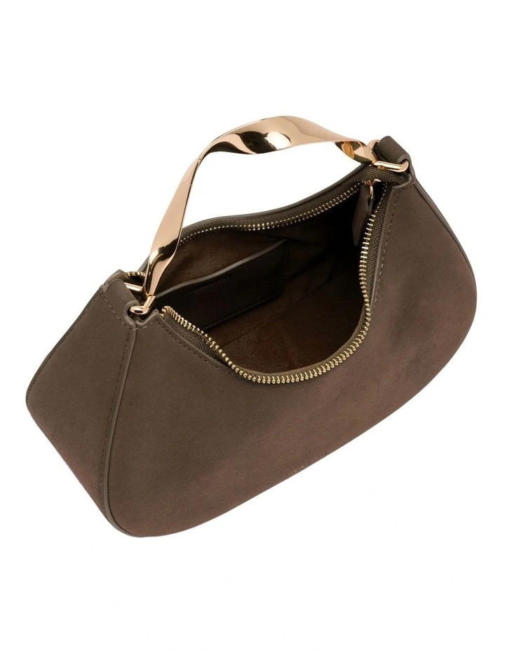 Camille Top Handle Bag in Chocolate image 4