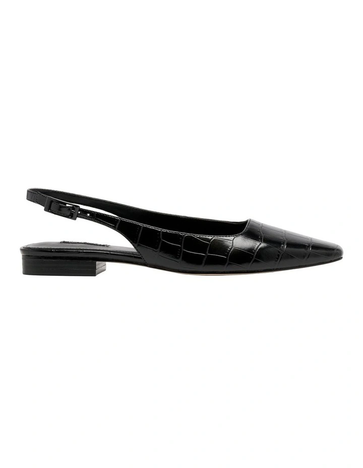Gones Slingback Flat in Black image 1
