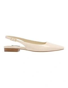 Gones Slingback Flat in Ivory