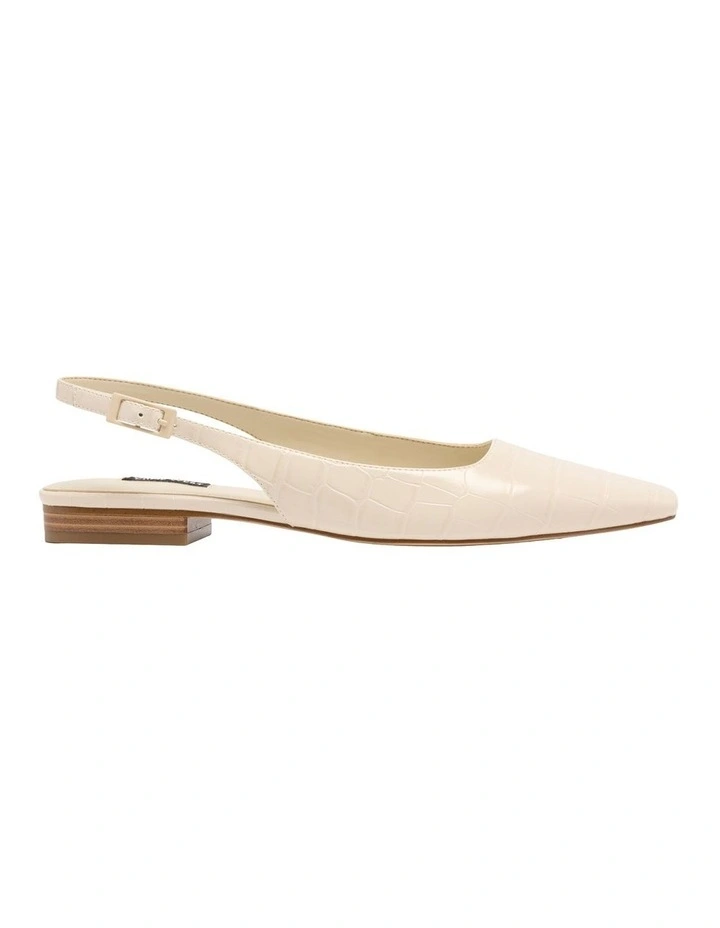 Gones Slingback Flat in Ivory image 1