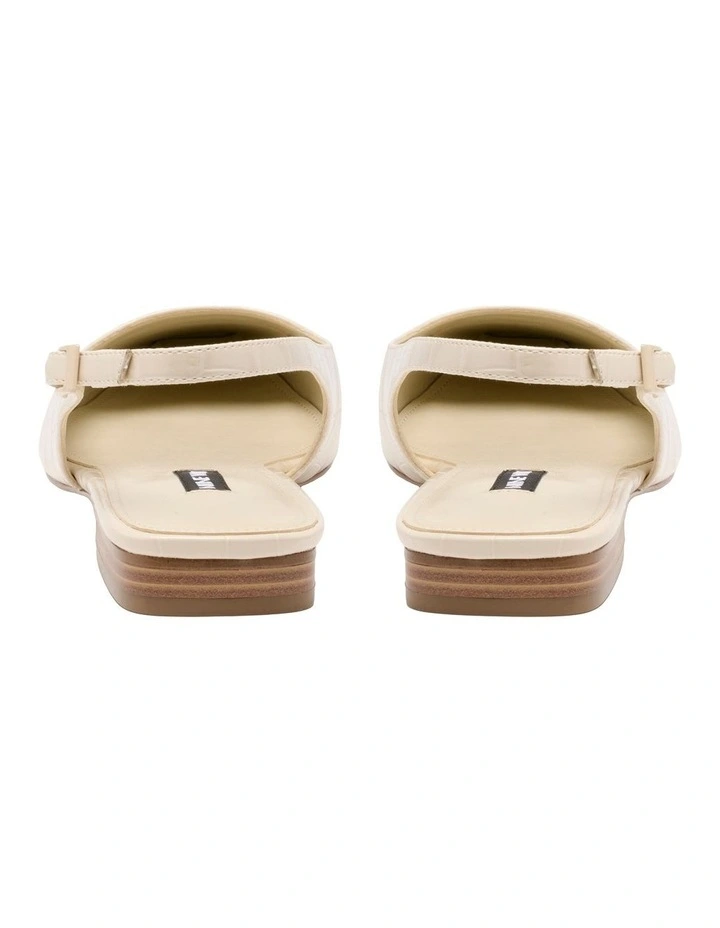 Gones Slingback Flat in Ivory image 3