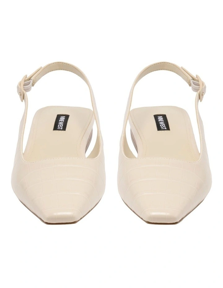 Gones Slingback Flat in Ivory image 4