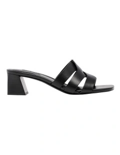Astar Heeled Sandal in Black