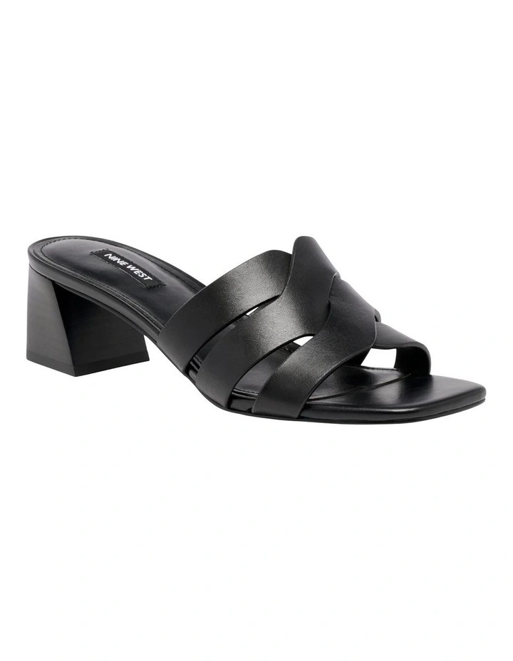 Astar Heeled Sandal in Black image 2