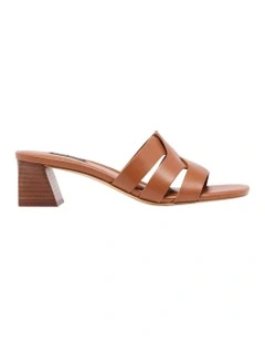 Astar Heeled Sandal in Brown