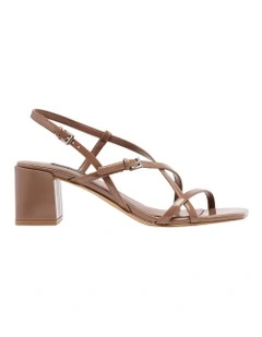 Pucho Heeled Sandal in Natural
