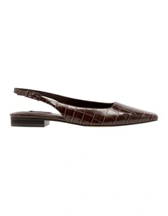 Gones Slingback Flat in Brown