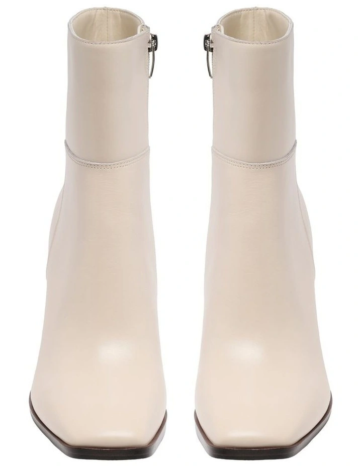 Dover Ankle Boots in Ivory image 3