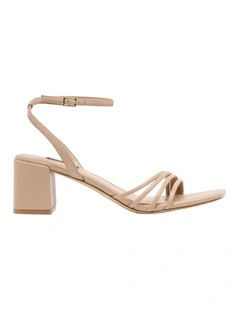 Panna Heeled Sandal in Nude