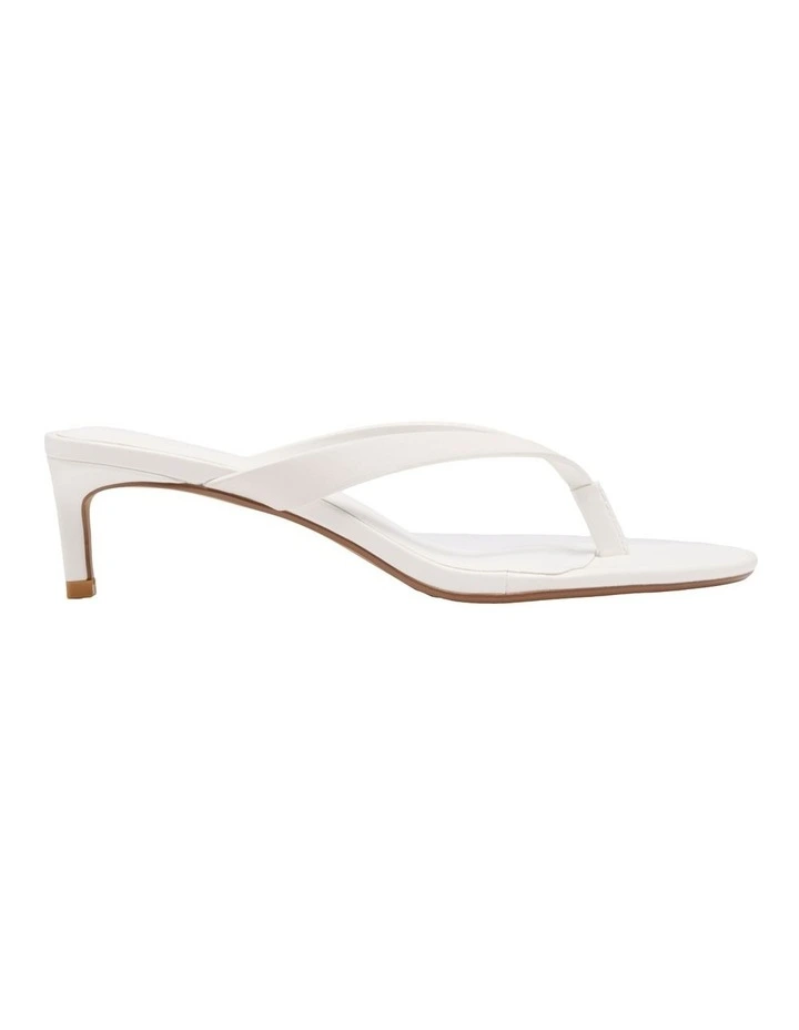 Romy Kitten Heeled Sandal in White image 1