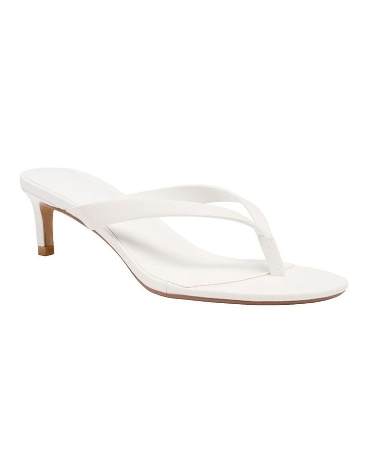 Romy Kitten Heeled Sandal in White image 2