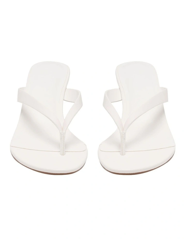 Romy Kitten Heeled Sandal in White image 3