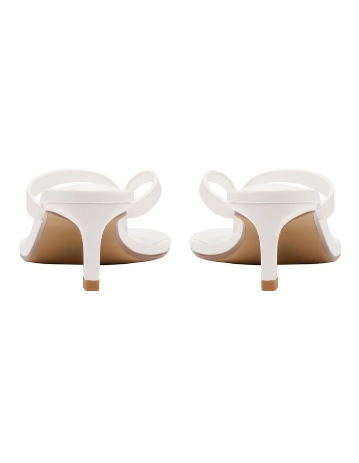 Romy Kitten Heeled Sandal in White image 4