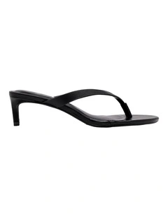 Romy Kitten Heeled Sandal in Black