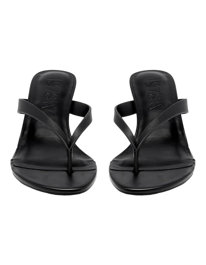 Romy Kitten Heeled Sandal in Black image 3