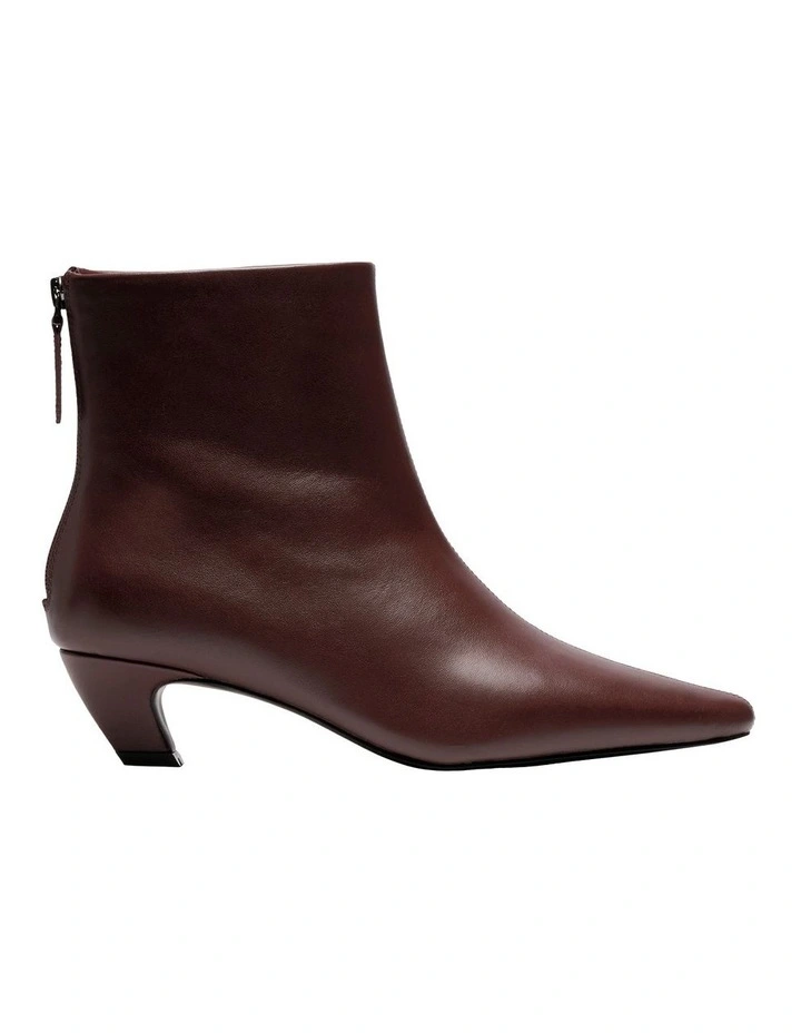 Eva Ankle Boots in Burgundy image 1