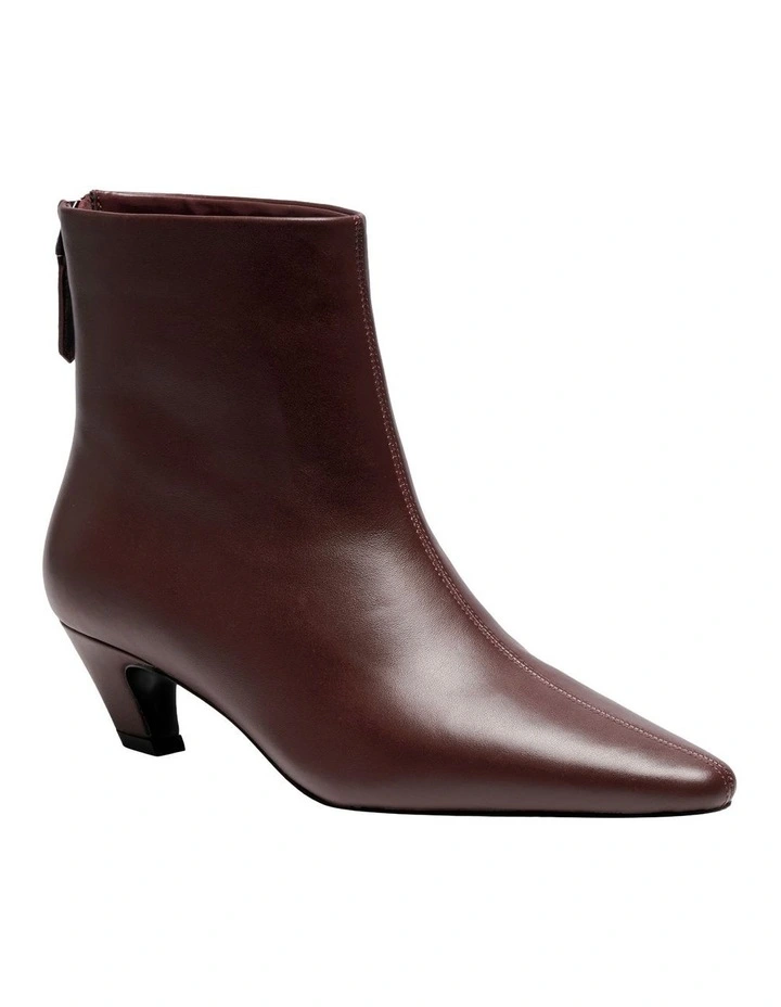 Eva Ankle Boots in Burgundy image 2