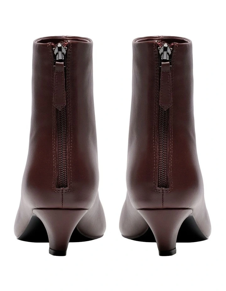 Eva Ankle Boots in Burgundy image 4