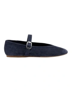Vancee Ballet Flat in Navy