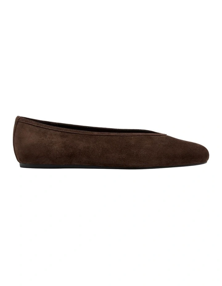 Zucia Ballet Flat in Chocolate image 1