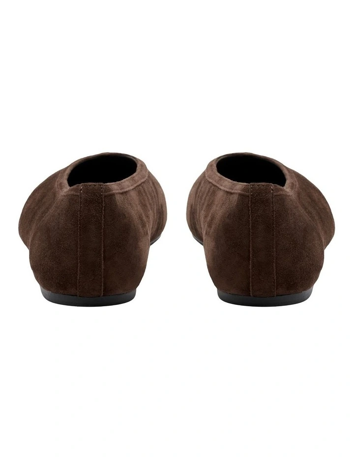 Zucia Ballet Flat in Chocolate image 4