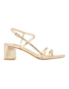 Jinka Heeled Sandal in Gold