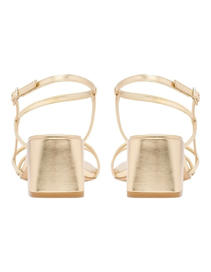 Jinka Heeled Sandal in Gold image 4