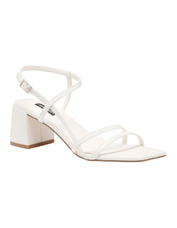 Jinka Heeled Sandal in White image 2