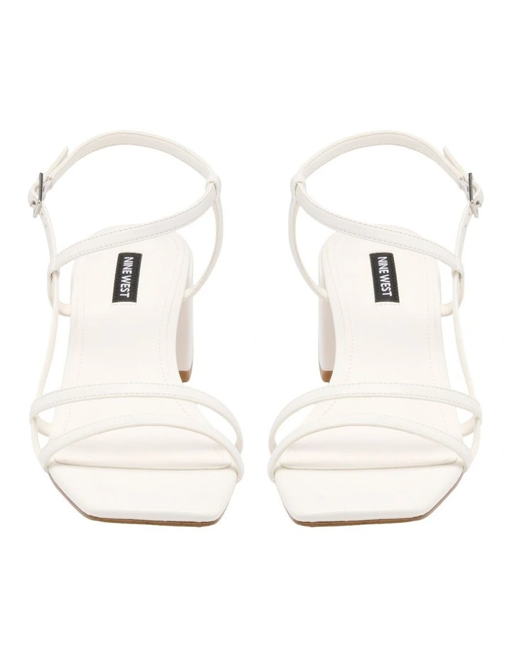 Jinka Heeled Sandal in White image 3