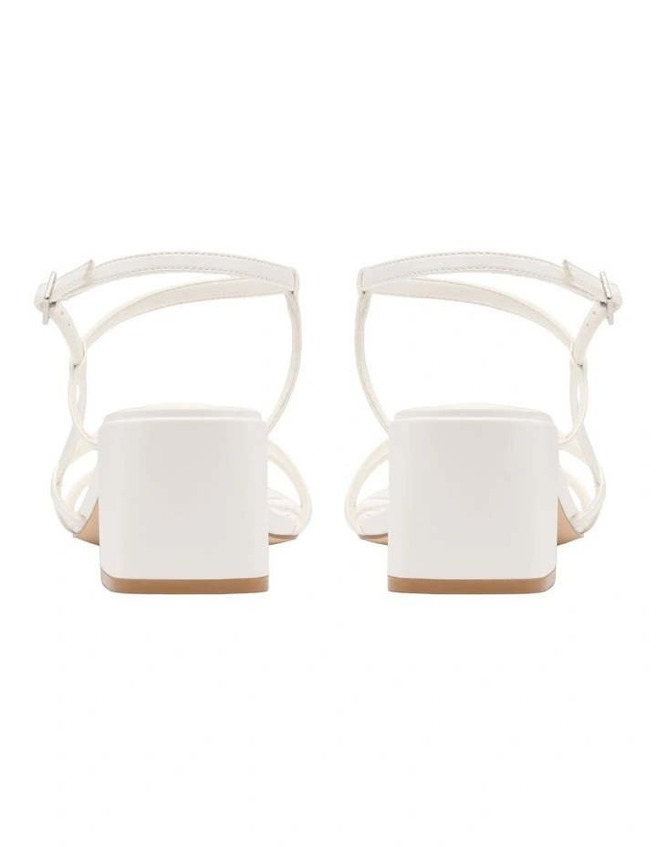 Jinka Heeled Sandal in White image 4