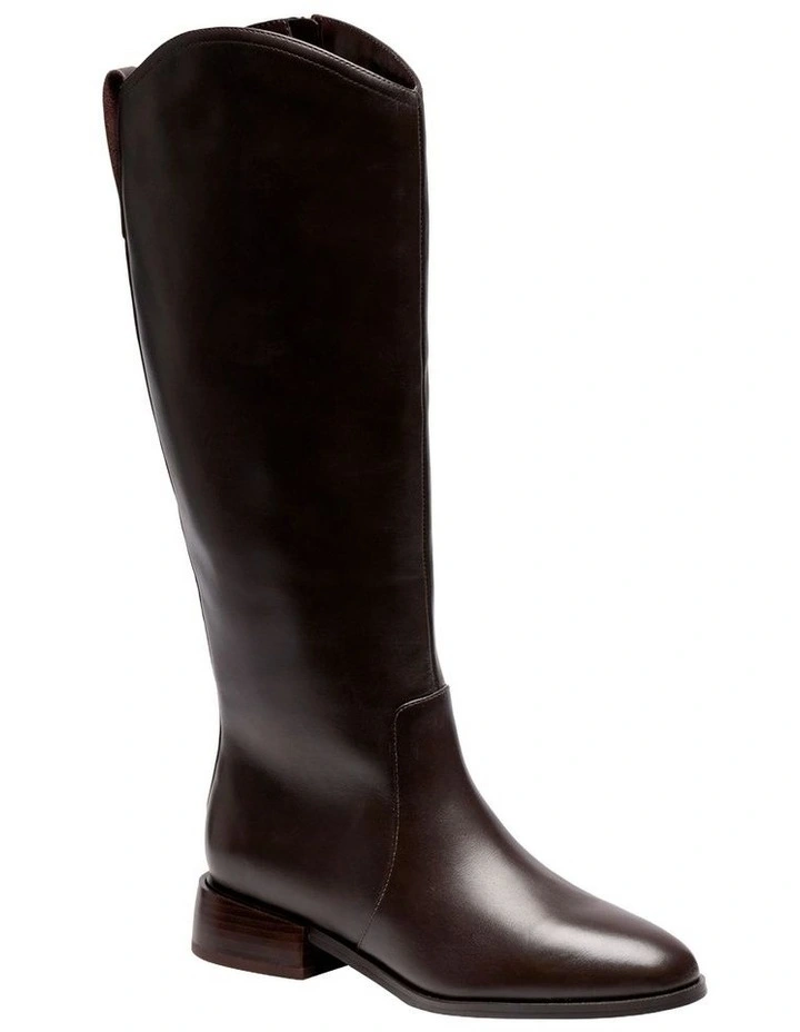Eden Knee High Boot in Chocolate image 2