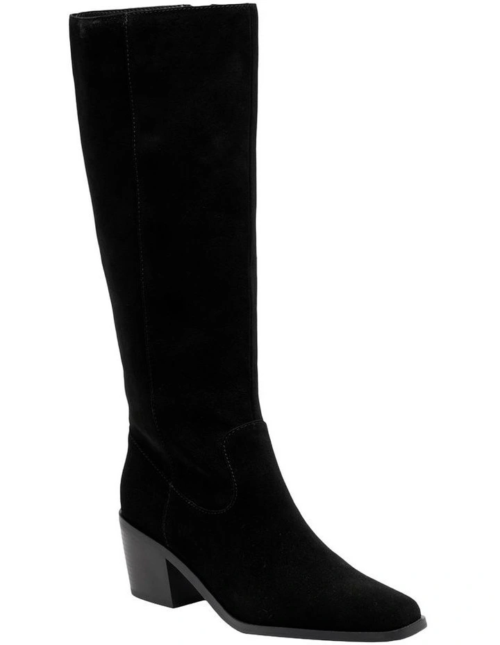 Sally Knee High Boot in Black image 2