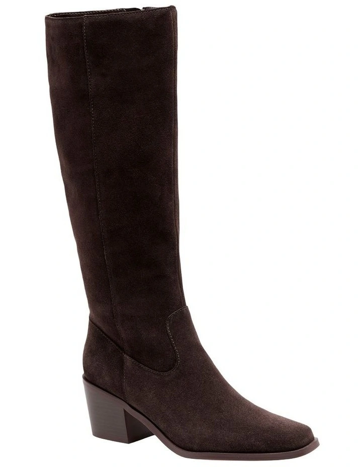 Sally Knee High Boot in Brown image 2