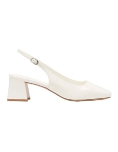 Aria Slingback Pump in White