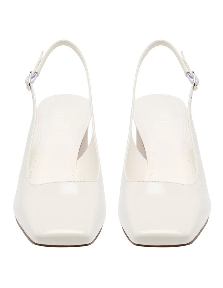 Aria Slingback Pump in White image 3