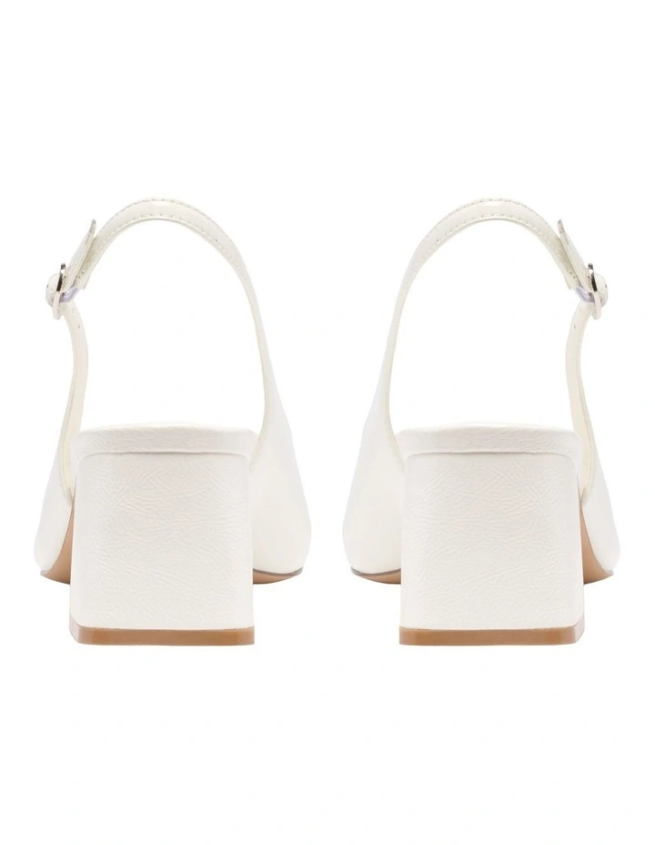 Aria Slingback Pump in White image 4