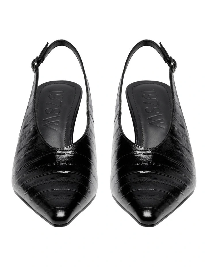 Jade Slingback Pump in Black image 3