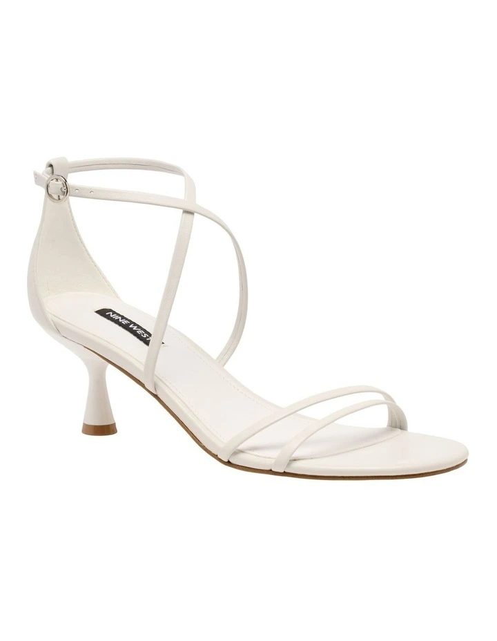 Jetien Heeled Sandal in White image 2