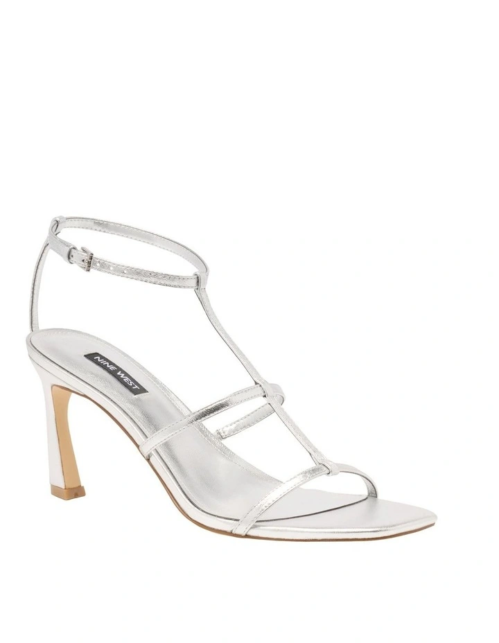 Pinila Heeled Sandal in Silver image 2