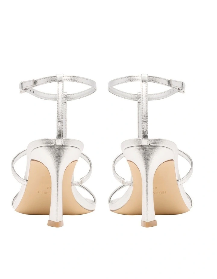 Pinila Heeled Sandal in Silver image 4