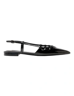 Harra Slingback Flat in Black