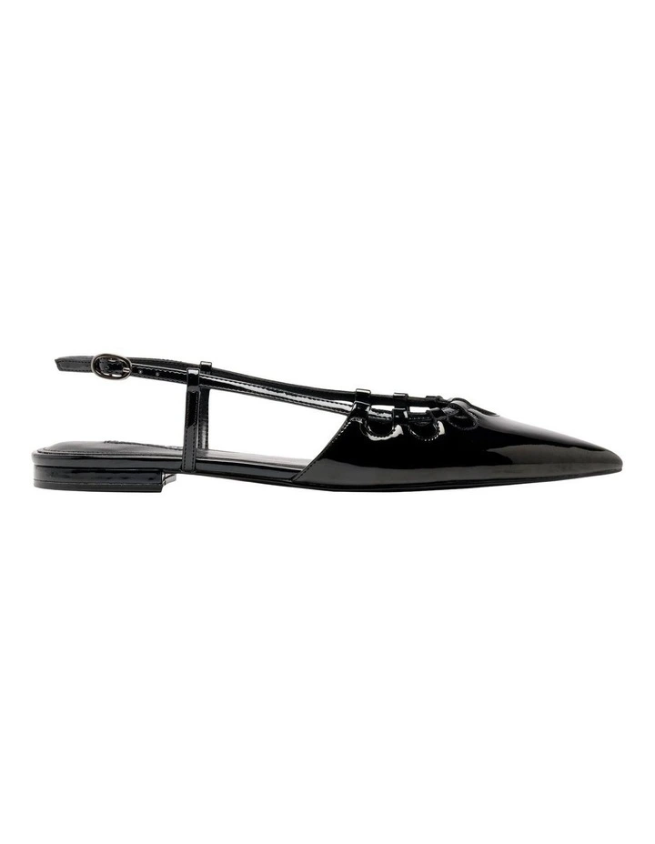 Harra Slingback Flat in Black image 1