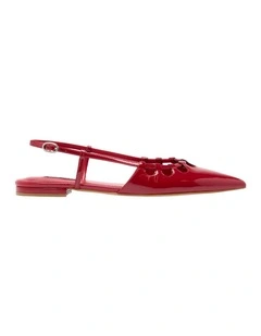 Harra Slingback Flat in Red