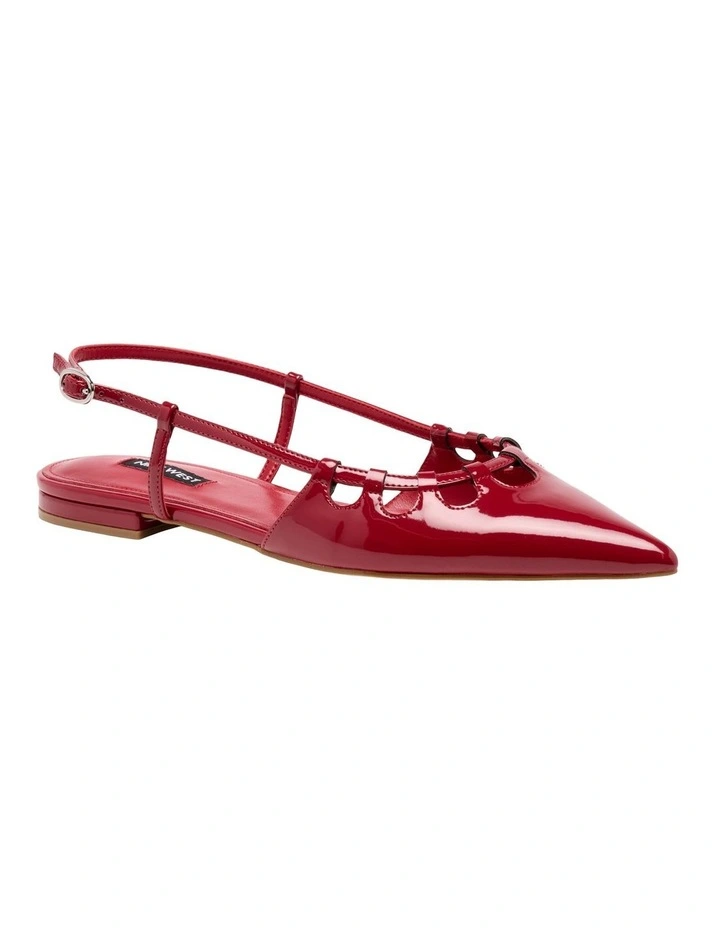 Harra Slingback Flat in Red image 2