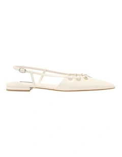 Harra Slingback Flat in Cream