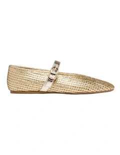 Vancee Ballet Flat in Gold