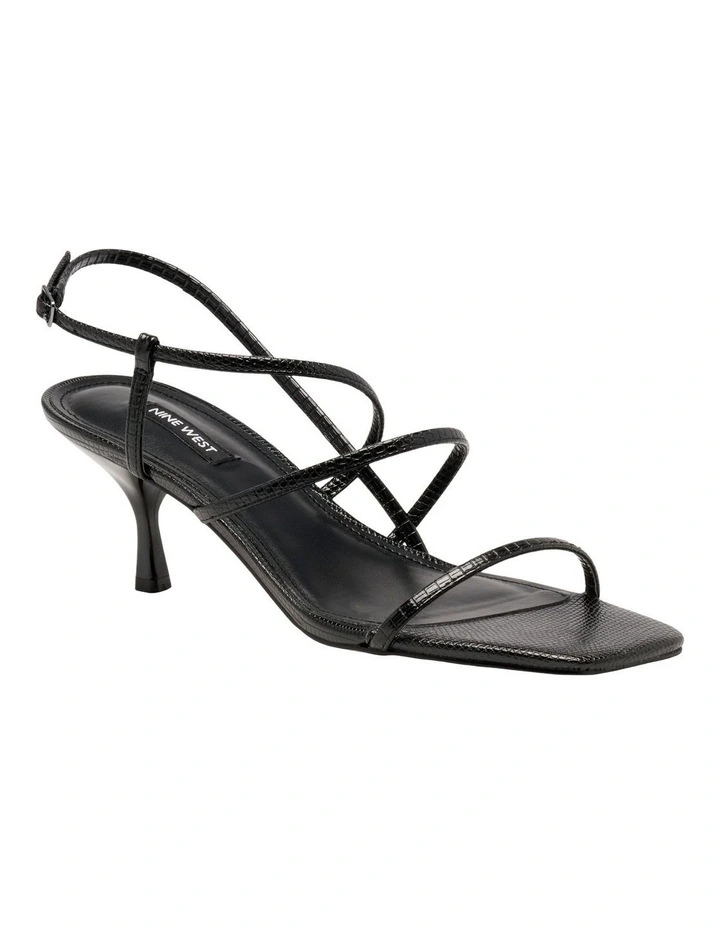 Hindy Heeled Sandal in Black image 2