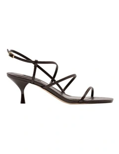 Hindy Heeled Sandal in Brown